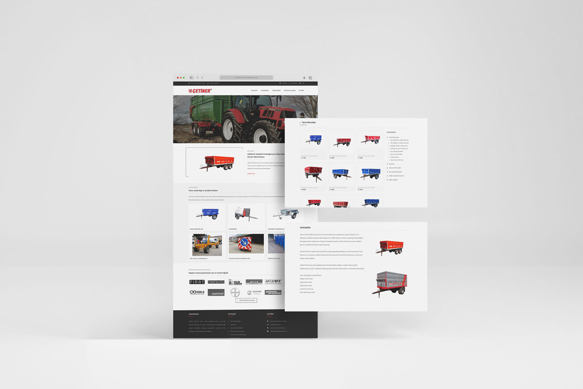 Çetiner Römork için Özgün ve Etkileyici Web Tasarımı
