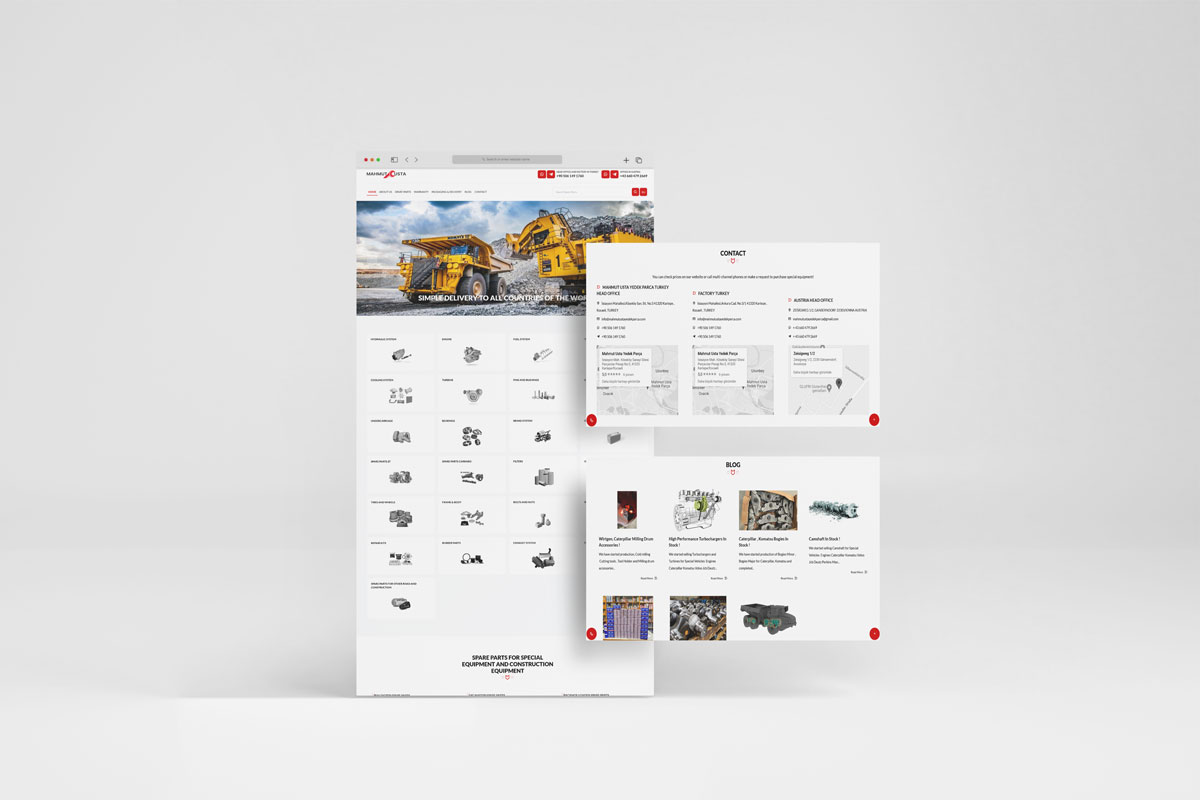 Modern Website Design Solutions for Mahmutusta Spare Parts