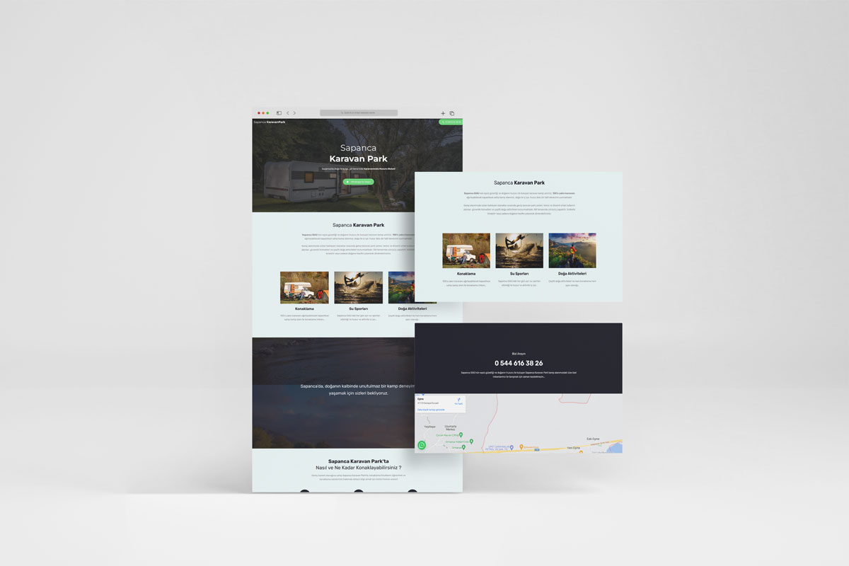 A Stunning Website Design Service for Sapanca Caravan Park
