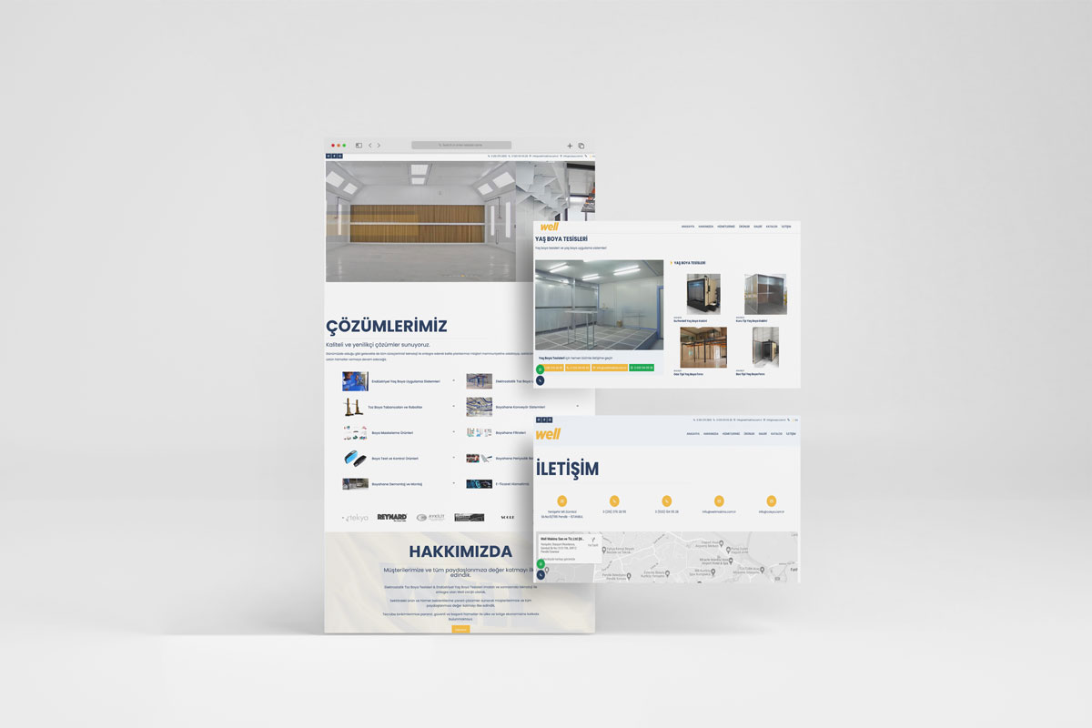 Well Makina Custom Web Design Services for Pendik